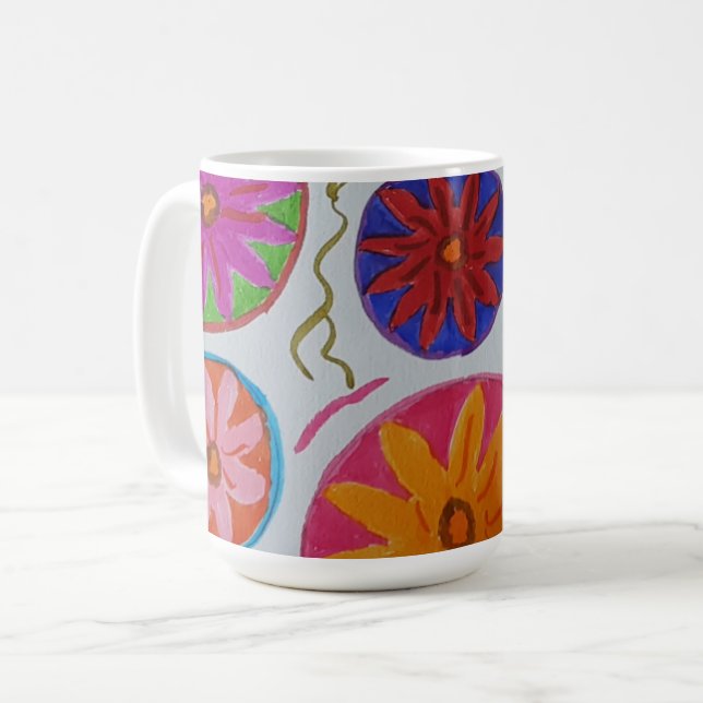 Mug Floral moderne (Devant gauche)