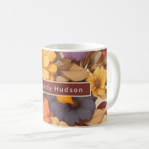 Mug Floral moderne rétro automne élégant