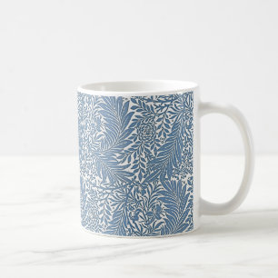 Mug Floral Motif du 19ème siècle Bleu sur fond blanc