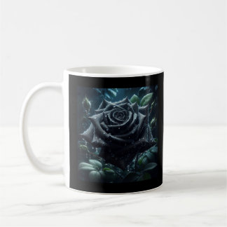 Mug Floral noir Rose