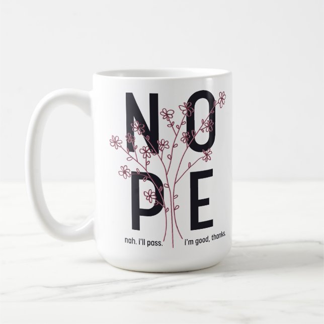 Mug Floral Nope (Gauche)