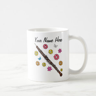 Mug Floral Oboe Oboist Woodwind Musicien Personnalisé