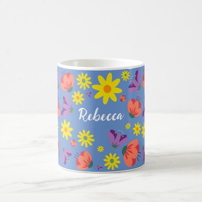 Mug floral personnalisé (Centre)
