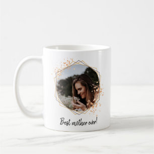 Mug Floral Photo Best Mom Ever Fête des mères T-shirt