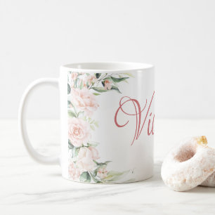 Mug Floral rose personnalisé