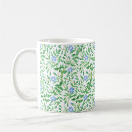 Mug Floral style champêtre Bleu Blanc Périwinkle Motif