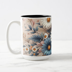 Mug Floral Vintage Mug Botanique Café   Aestheti