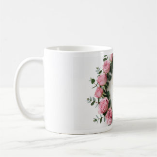 Mug Floral Wreath Gold Foil Sticker Set | Blush Pink R