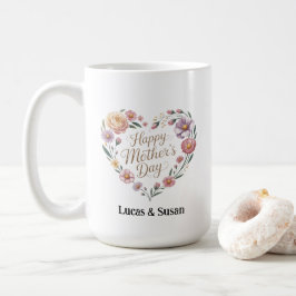 Mug Florals Fleurs Heureux Mère's Day Cup Café Cadeau