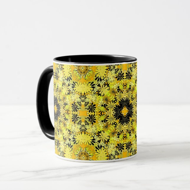Mug Flore du Kaleido jaune (Devant gauche)