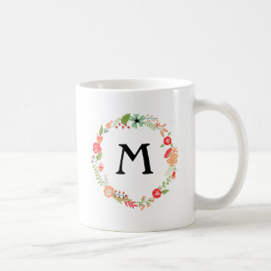 Mug Flore folksy avec Monogramme
