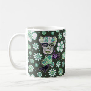 Mug Flore verte de galerie géante par Natalie Schorr