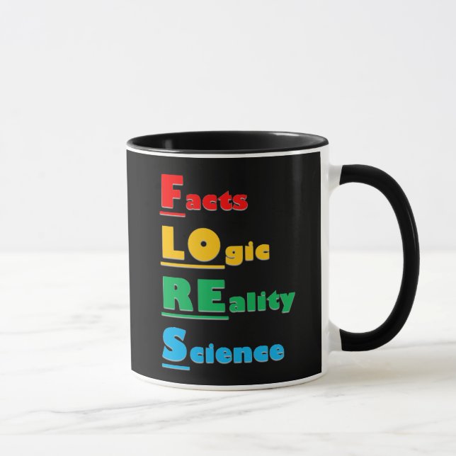Mug FLORES D'Équipe - Faits, Logique, Réalité, Science (Droite)