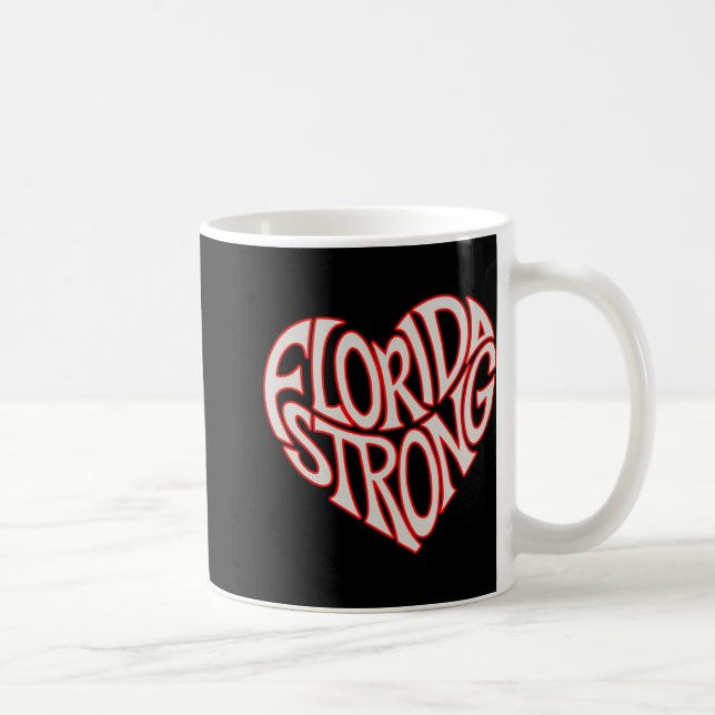Mug Florida Strong Heart State Pride Tygraphy T Shirt  (Droite)