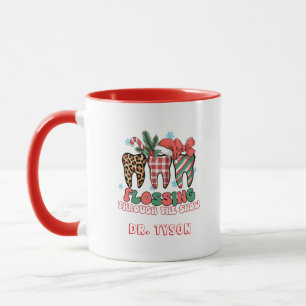 Mug Flossing Personnalisé À Travers La Neige