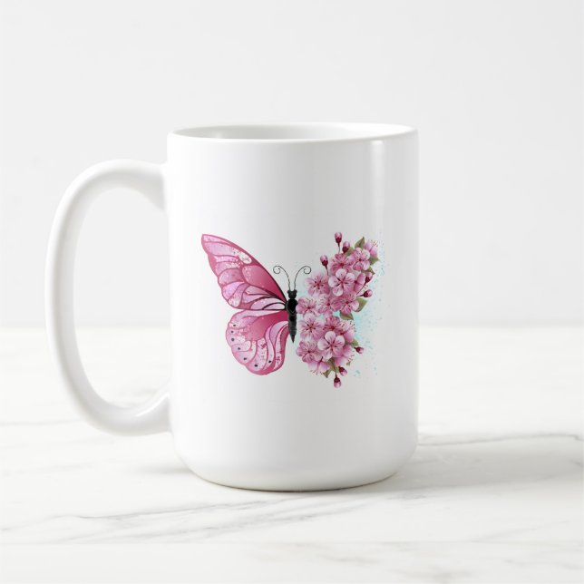 Mug Flower Butterfly (Gauche)