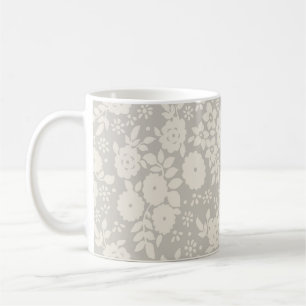 Mug Flower Daisy Vintage Motif Imprimer gris