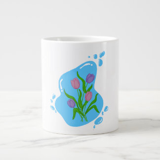Mug flower design Jumbo-Tasse