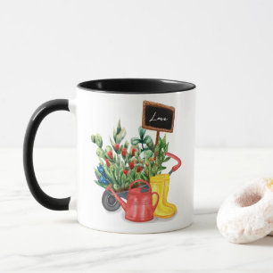 Mug Flower love tulips arrosage canettes en caoutchouc