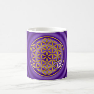 Mug Flower Of Life 1 - Timbre Or tache violette