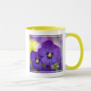 Mug Flowers (homonymie) Purple Pansies