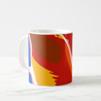 Mug Flowing Abstract Forms with Bold Colors