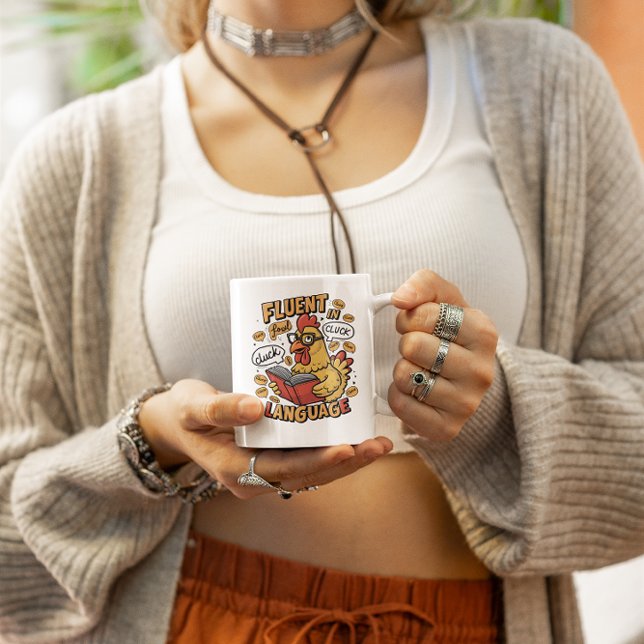 Mug Fluent in Fowl Language Chickens Guide (Créateur téléchargé)