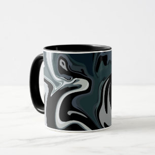 Mug Fluidité Abstraite dans les rouleaux monochromes