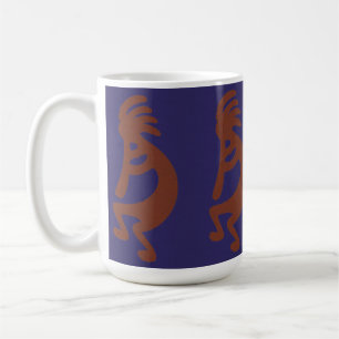 Mug Flûte Jouer Kokopelli Figure - Rouille rouge sur b