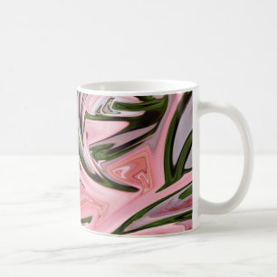 Mug Flux d'art rose et vert