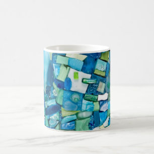 Mug Flux de vie Mosaïque de médias mixtes