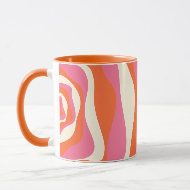 Mug Flux et reflux 4 - Rose, Orange et Crème (Gauche)