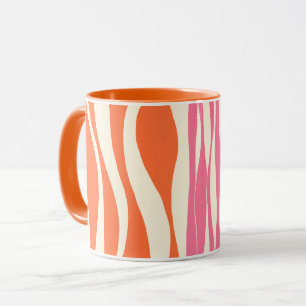 Mug Flux et reflux - Rose, Orange et Crème 