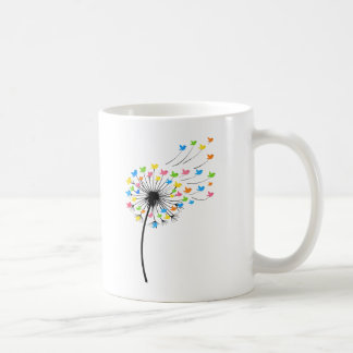 Mug Flying colorful birds dandelion flow