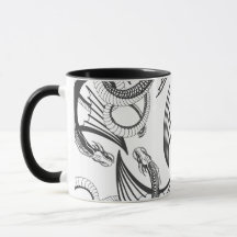 Flying Dragon in dark gray and white.