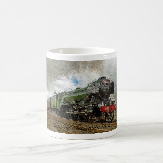 Mug Flying Scotsman oil Illustration peinte (Centre)