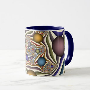Mug Flying Up, Colorful, Modern, Art Fractal Abstrait