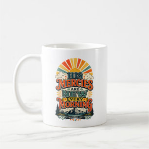 Mug Foi chrétienne rétro lever du soleil Écriture du m
