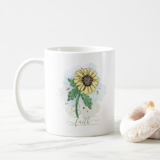 Mug Foi Fleur Aquarelle Jaune