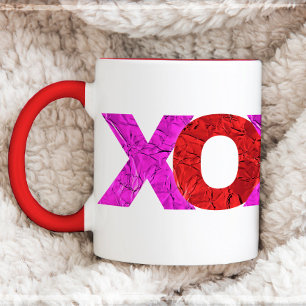 Mug Foil rose rouge XOXO Valentine's Day Modern Bold