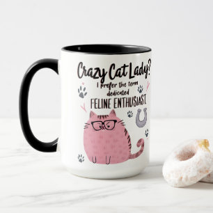Mug Folle des chats ? Cadeau drôle pour amateur de cha