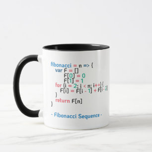 Mug Fonction de séquence Fibonacci  Extrait de code