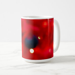 Mug Fond Abstrait de Noël Rouge Bokeh