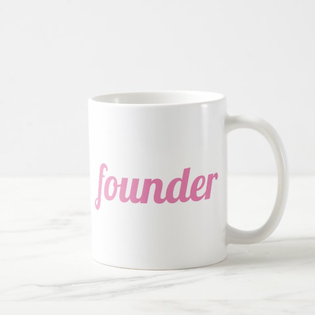Mug Fondateur professionnel moderne Pink personnalisé (Droite)