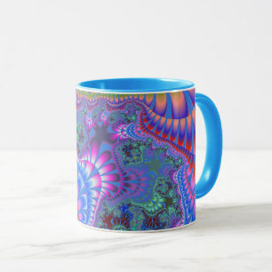 Mug Fonte arc-en-ciel bleu