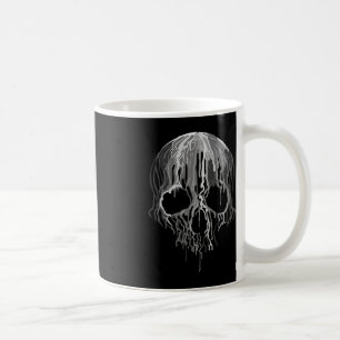 Mug Fonte crâne noir blanc Art graphique Halloween