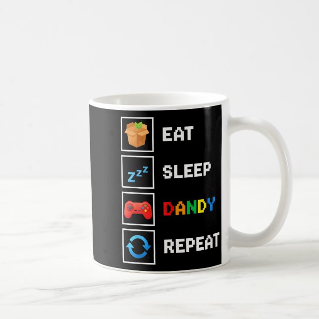 Mug Food &amp; Drink Eat Sleep Dandy Repeat Xel Foodie (Droite)