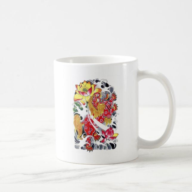Mug Foot Dog & Lotus Tattoo Design (Droite)