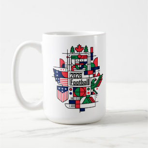 Mug Football 2026 USA, Canada, Mexique Football Art