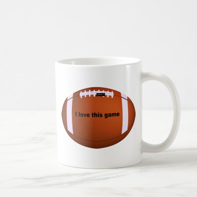 Mug Football Américain : J'Aime Ce Jeu (Droite)